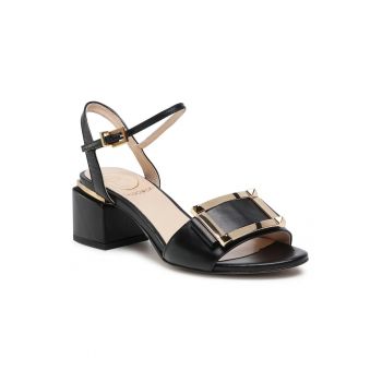 Sandale dama - 207929456 - Piele naturala - Negru