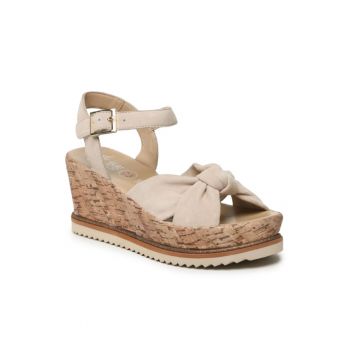 Sandale dama - 302724383 - Bej - Piele naturala/Piele intoarsa