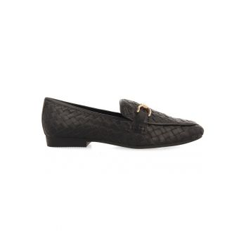 Pantofi loafer de piele cu model impletit