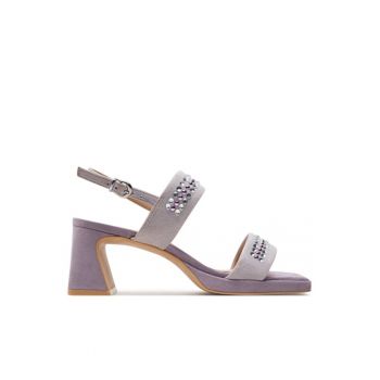 Sandale dama 303669867 - Piele intoarsa - Violet