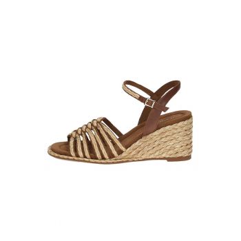 Sandale dama - Piele ecologica - Bej/Coffee -