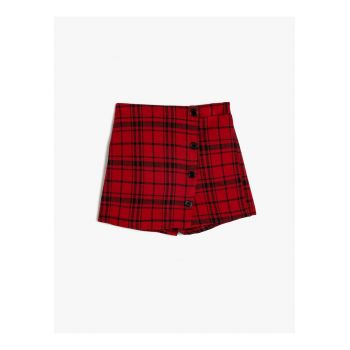 Fusta-pantalon cu model tartan