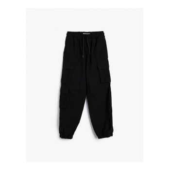 Pantaloni cargo de trening cu snur