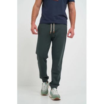 Pantaloni sport barbat de culoare uniforma - Verde -