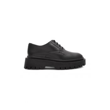 Pantofi Oxford dama - 590559 - Piele naturala - Negru