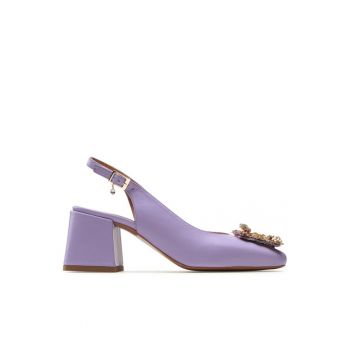 Sandale dama - 30231531435 - Piele naturala - Violet