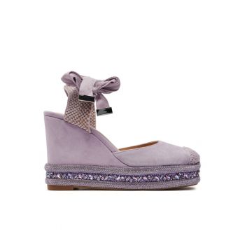 Sandale dama 303771041 - Piele intoarsa - Violet