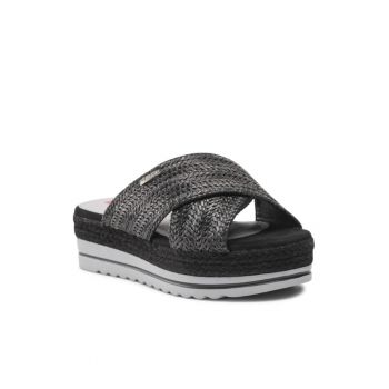 Espadrile dama - 300046289 Shoes - Textil - Negru