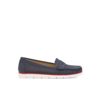 Mocasini dama - 332909 - Piele ecologica - Albastru