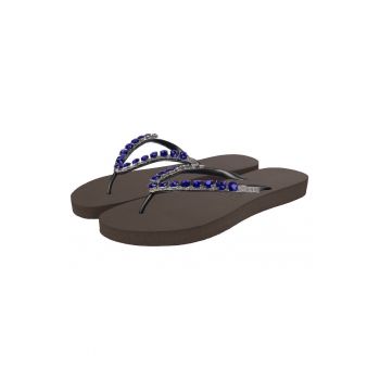 Papuci flip-flop cu cristale