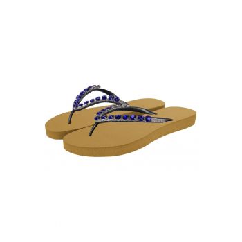 Papuci flip-flop cu cristale