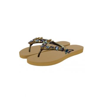 Papuci flip-flop cu strasuri Alexia