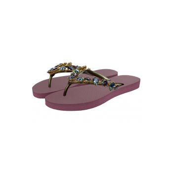 Papuci flip-flop cu strasuri Alexia