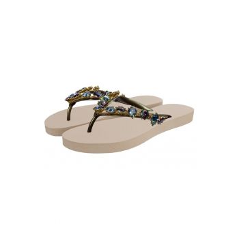 Papuci flip-flop cu strasuri Alexia