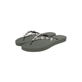 Papuci flip-flop cu strasuri Chrystal Dolphin