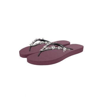 Papuci flip-flop cu strasuri Chrystal Dolphin