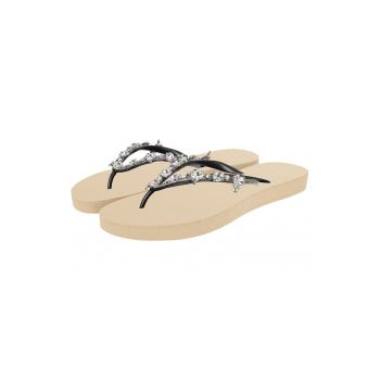 Papuci flip-flop cu strasuri Chrystal Dolphin