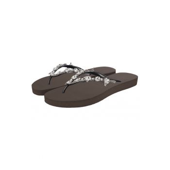 Papuci flip-flop cu strasuri Chrystal Dolphin