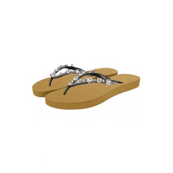 Papuci flip-flop cu strasuri Chrystal Dolphin