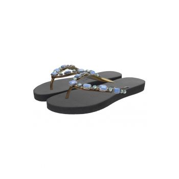 Papuci flip-flop cu strasuri Classic Aby