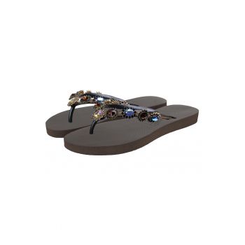 Papuci flip-flop cu strasuri Monroe