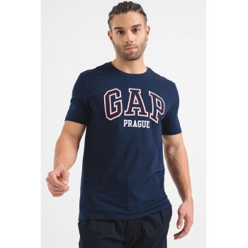 Tricou cu imprimeu logo contrastant