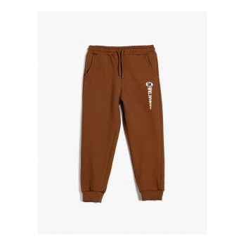 Pantaloni de trening relaxed-fit din amestec de bumbac cu snur in talie