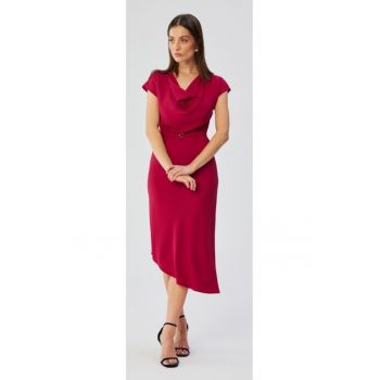 Rochie dama asimetrica Titasos S362 prune