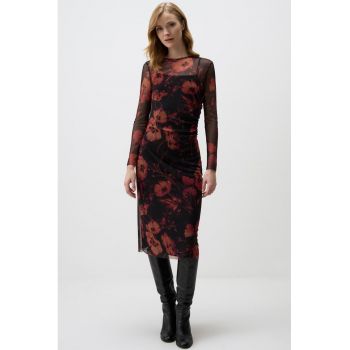 Rochie midi cu croiala cambrata