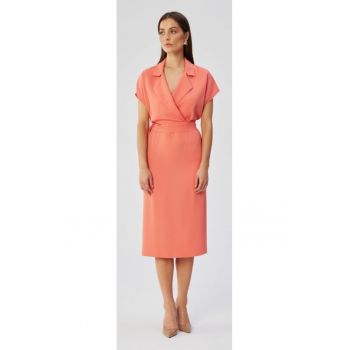 Rochie midi dama Ivoron S363 portocaliu