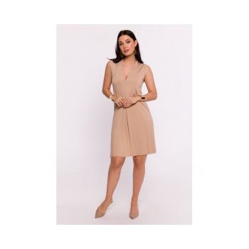 Rochie mini de dama Longer B286 cappuccino