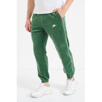 Pantaloni de trening din amestec de bumbac cu logo