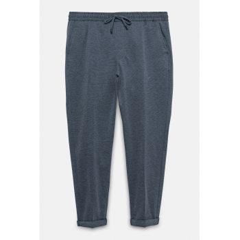 Pantaloni regular fit cu snururi de ajustare