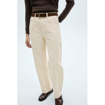 Pantaloni relaxed-fit din reiat