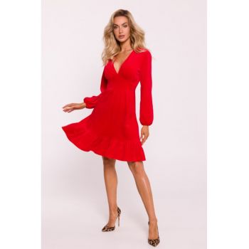 Rochie din velur cu bust -