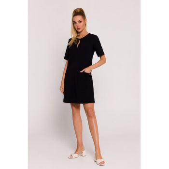 Rochie trapez cu buzunare -