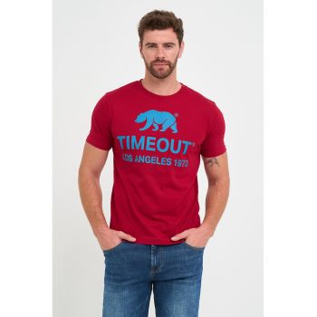 Tricou din amestec de bumbac cu imprimeu logo