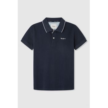 Tricou polo cu logo discret