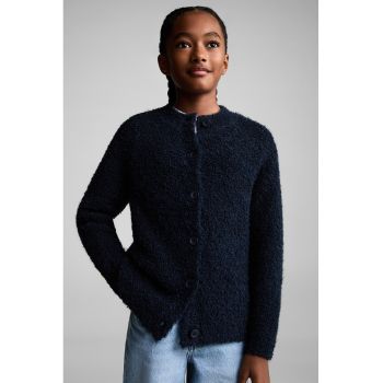 Cardigan tricotat cu model boucle