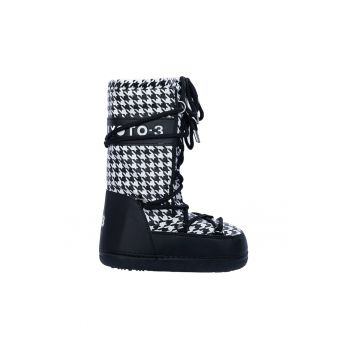 Cizme cu model houndstooth