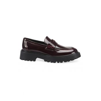 Pantofi loafer de piele cu varf rotund