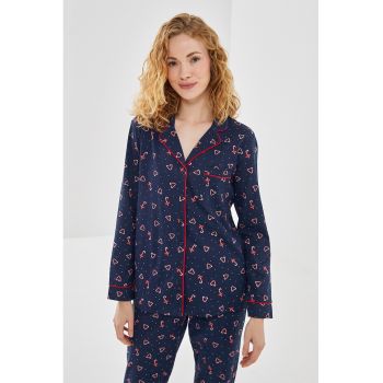 Pijama lunga cu model grafic