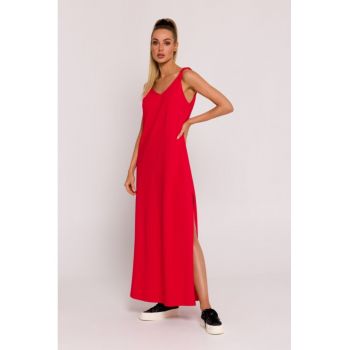 Rochie maxi cu decolteu adanc la spate -