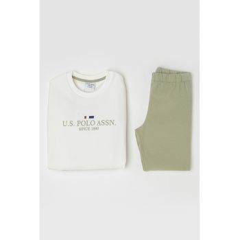 Set de bluza si pantaloni cu logo