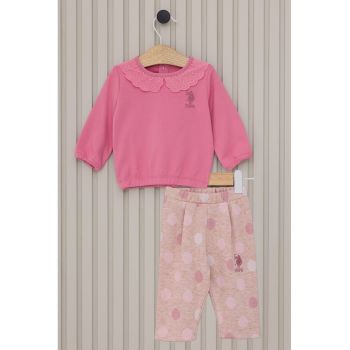 Set de bluza si pantaloni din amestec de bumbac