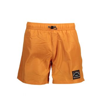 Pantaloni scurti barbati pentru inot cu talie medie si croiala Regular fit - KL22MBM01 - Portocaliu