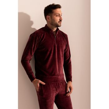 Bluza de trening din amestec de modal cu fermoar Velvet