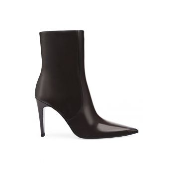 Botine de piele ecologica cu toc stiletto