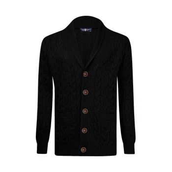 Cardigan cu model torsade si revere