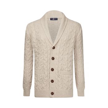 Cardigan cu model torsade si revere